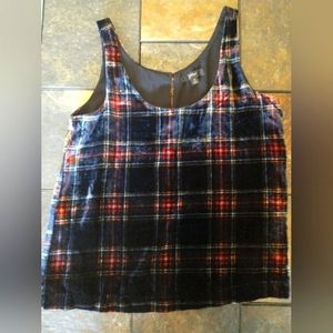 J. Crew Plaid Sleeveless Top 0
